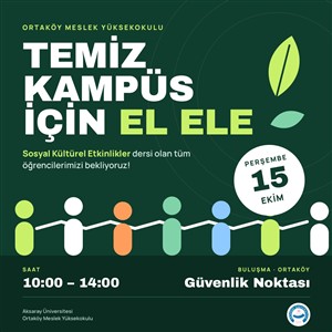 Finans, Bankacılık ve Sigortacılık Bölümü Maliye 2. Sınıf Öğrencilerinden Temiz Kampüs İçin El Ele Etkinliğine Destek